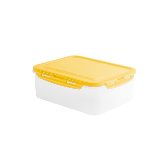 Food container- Flat Rectangular Container Clip 300 ml (BPA FREE) Yellow lid